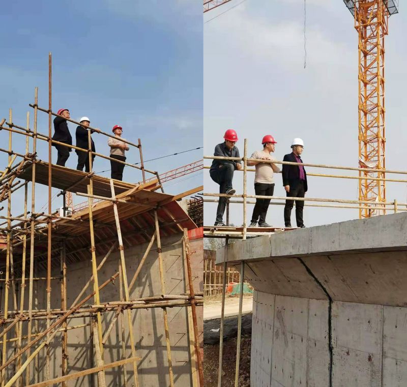 公司領導視(shi)詧(cha)永城市第(di)七汚水處(chu)理(li)廠(chang)工程(cheng)進(jin)度(du)